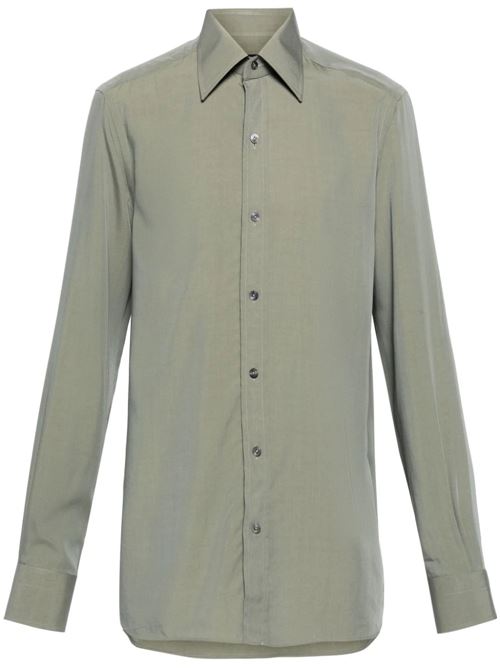 Camicia uomo verde salvia Tom Ford | HSBC05SYS02FG796